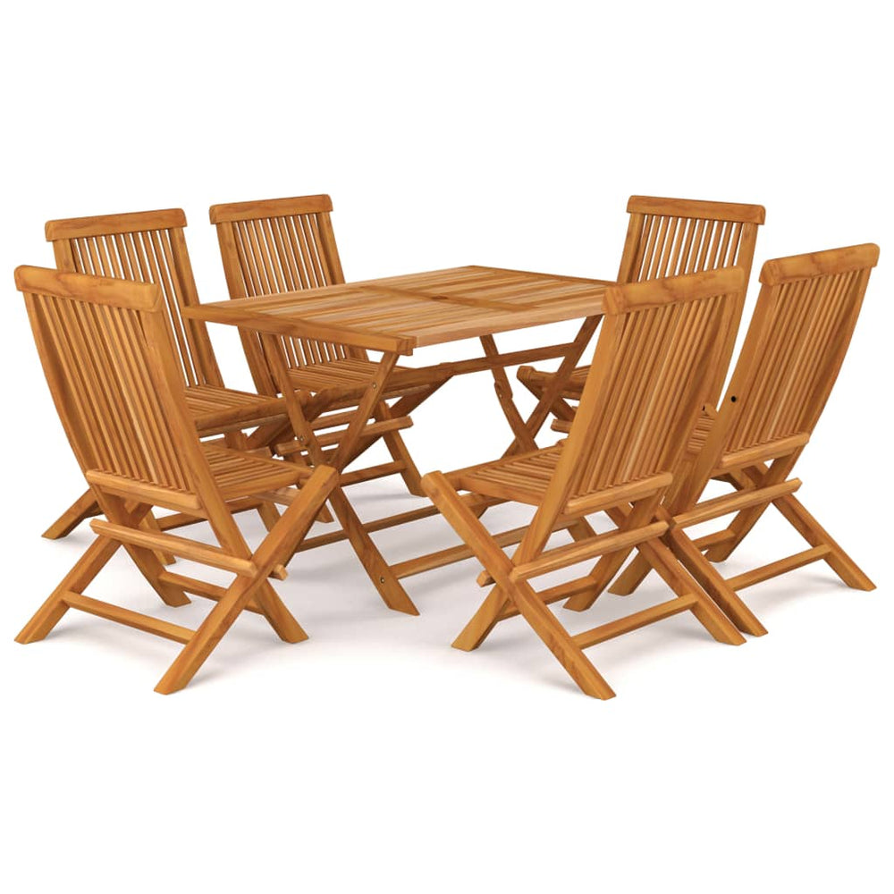 vidaXL Ensemble de salle à manger de jardin 7 pcs Bois de teck massif