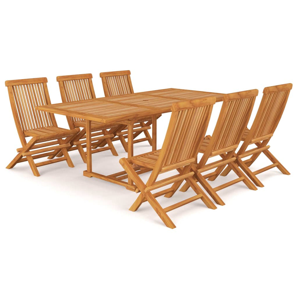 vidaXL Ensemble de salle à manger de jardin 7 pcs Bois de teck massif