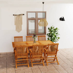 7-tlg. Garten-Essgruppe Massivholz Teak