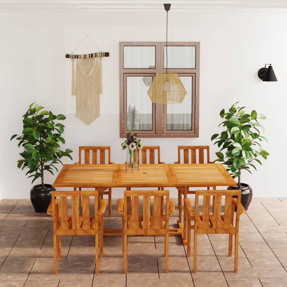 vidaXL Ensemble de salle à manger de jardin 7 pcs Bois de teck massif