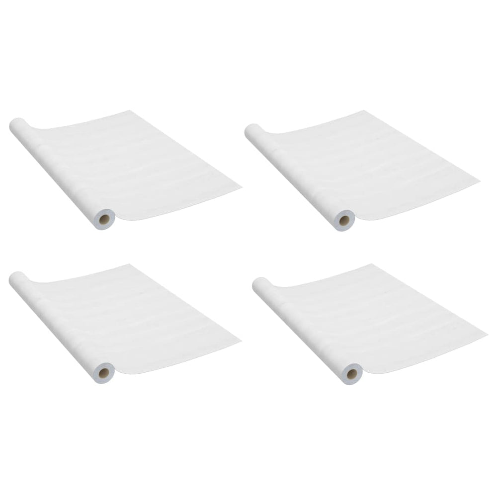 vidaXL Films adhésifs pour portes 4 pcs Bois blanc 210x90 cm PVC