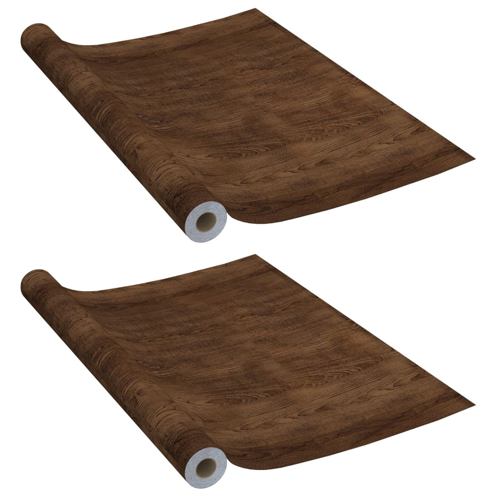 vidaXL Films adhésifs pour meubles 2 pcs Chêne foncé 500x90 cm PVC