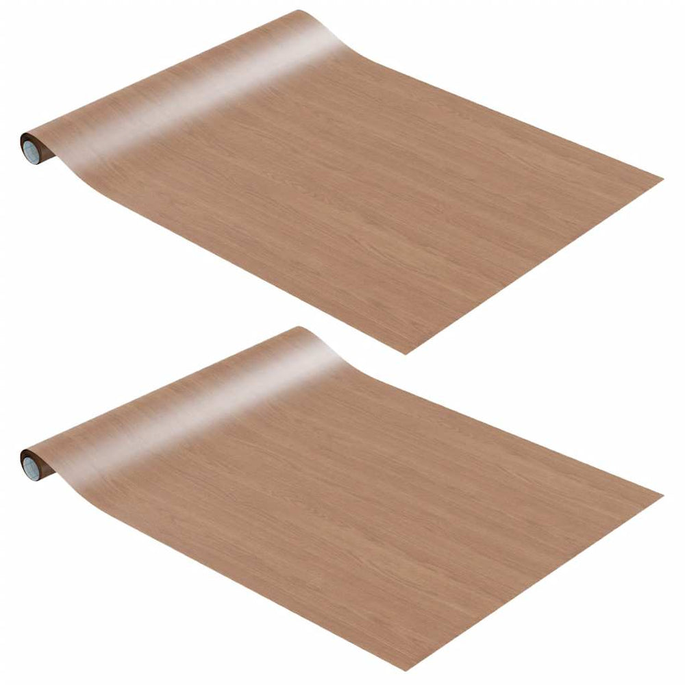 vidaXL Films adhésifs pour meubles 2 pcs Chêne clair 500x90 cm PVC