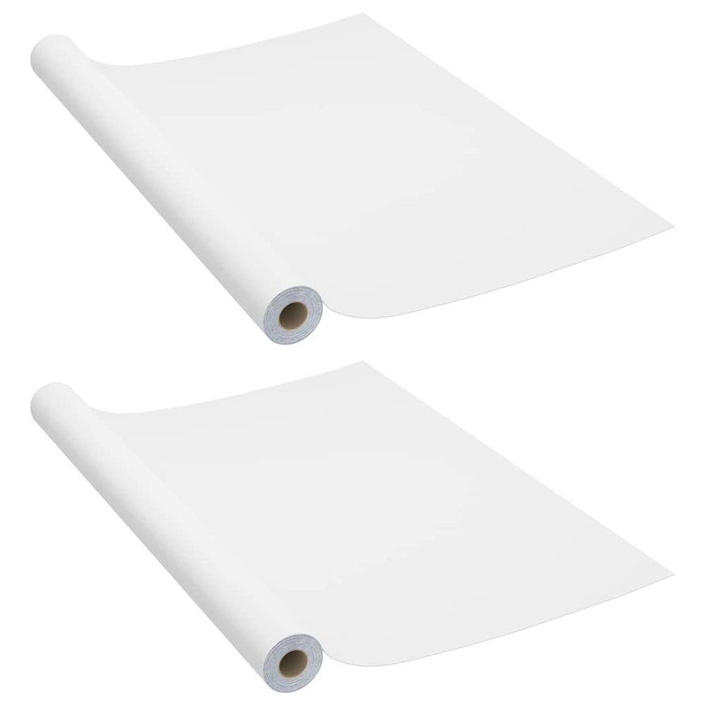 vidaXL Films pour meubles autocollants 2 pcs Blanc 500x90 cm PVC