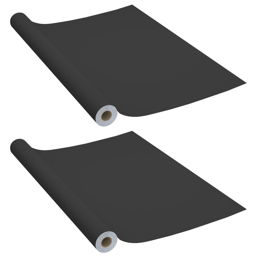 vidaXL Films adhésifs pour meubles 2 pcs Noir 500x90 cm PVC