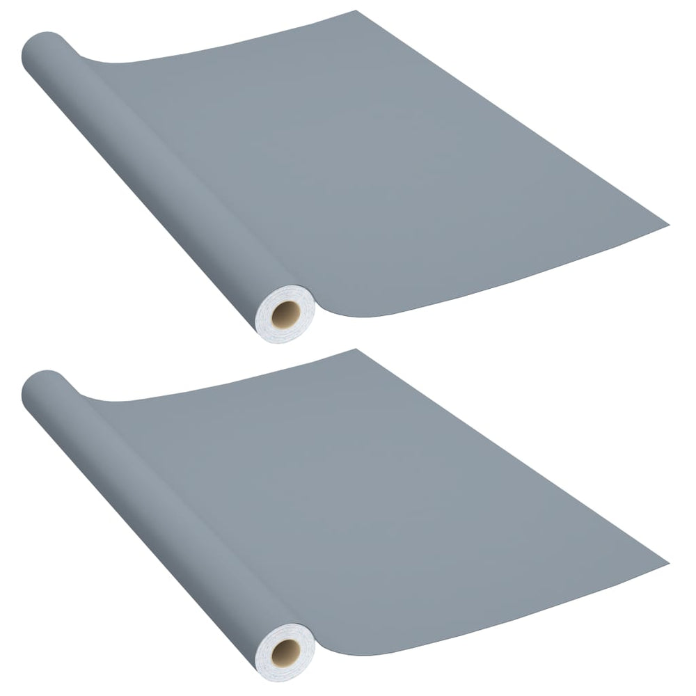 vidaXL Films adhésifs pour meubles 2 pcs Gris 500x90 cm PVC