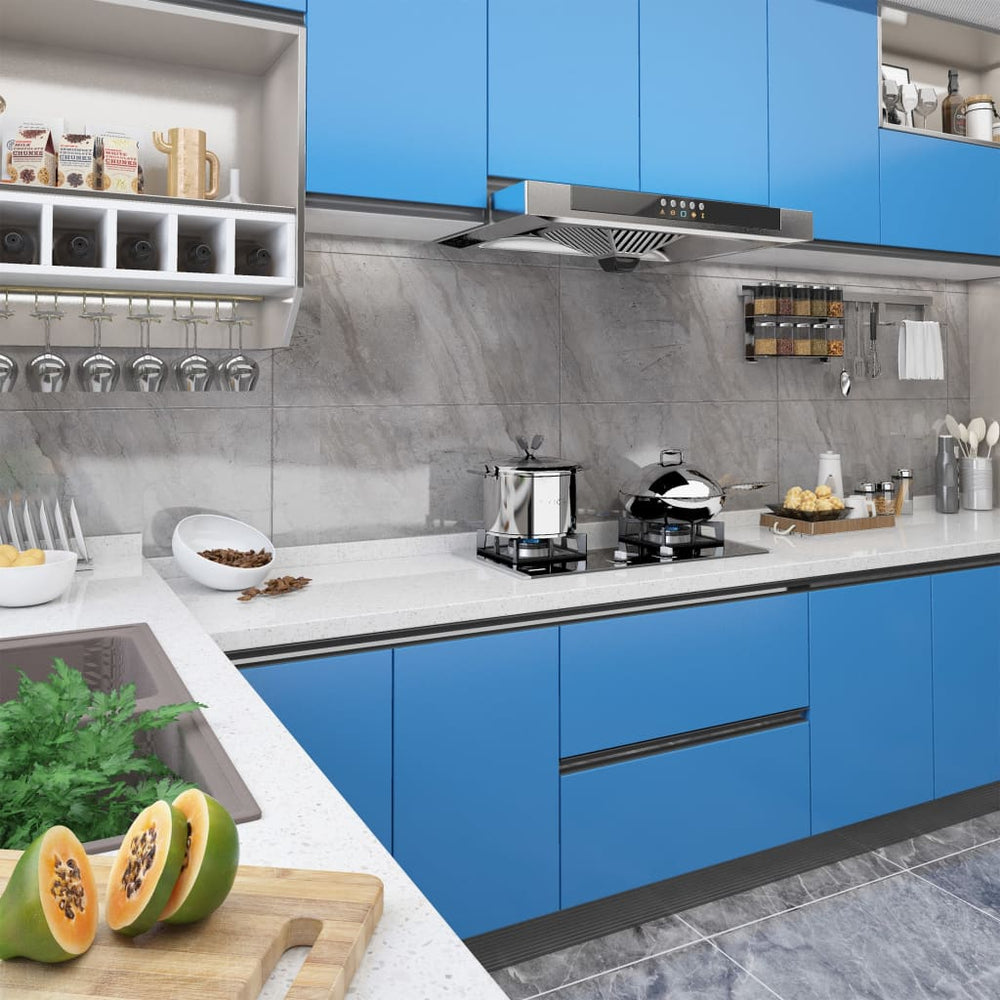 vidaXL Films adhésifs pour meubles 2 pcs Bleu azur 500x90 cm PVC