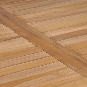 3-teiliges Garten-Ess-Set 80 x 80 cm Massivholz Teak