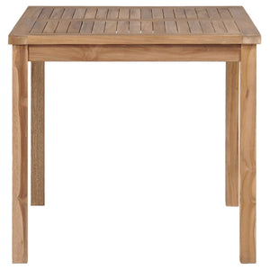 3-teiliges Garten-Ess-Set 80 x 80 cm Massivholz Teak