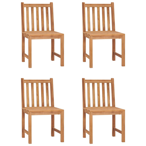 5-teiliges Garten-Ess-Set 80 x 80 cm Massivholz Teak