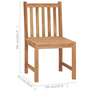 5-teiliges Garten-Ess-Set 80 x 80 cm Massivholz Teak