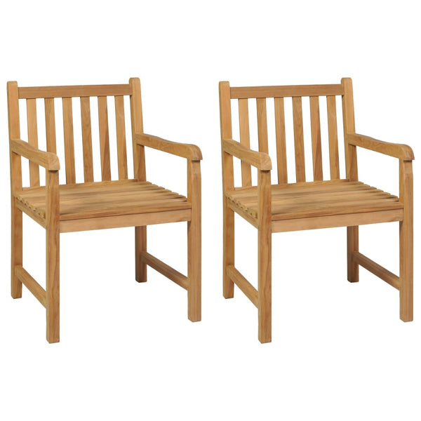 3-teiliges Garten-Ess-Set 80 x 80 cm Massivholz Teak