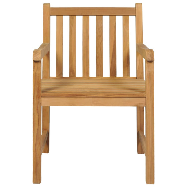 3-teiliges Garten-Ess-Set 80 x 80 cm Massivholz Teak