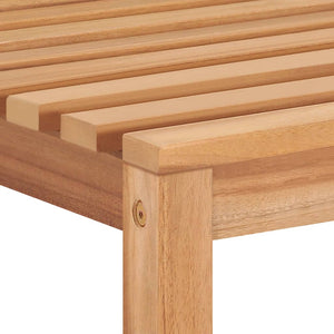 5-teiliges Garten-Ess-Set 120 x 70 cm Massivholz Teak