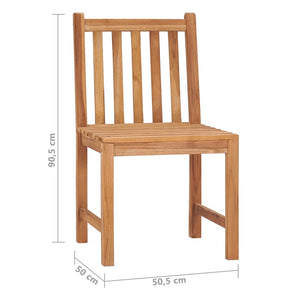 7-teiliges Garten-Ess-Set 120 x 70 cm Massivholz Teak