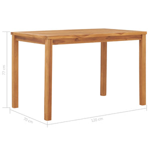 7-teiliges Garten-Ess-Set 120 x 70 cm Massivholz Teak
