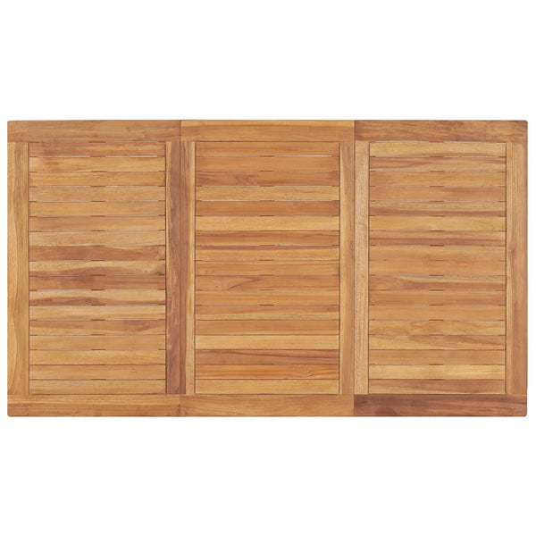 7-teiliges Garten-Ess-Set 140 x 80 cm Massivholz Teak