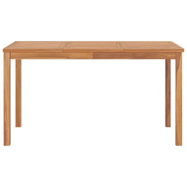 7-teiliges Garten-Ess-Set 140 x 80 cm Massivholz Teak