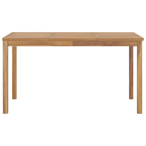 7-teiliges Garten-Ess-Set 140 x 80 cm Massivholz Teak