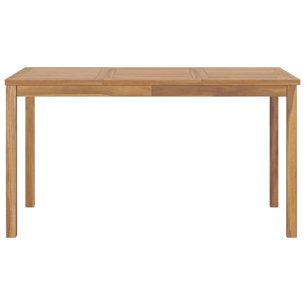 7-teiliges Garten-Ess-Set 140 x 80 cm Massivholz Teak