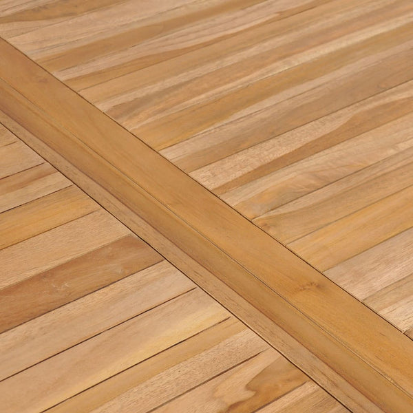 5-teiliges Garten-Ess-Set 150 x 90 cm Massivholz Teak
