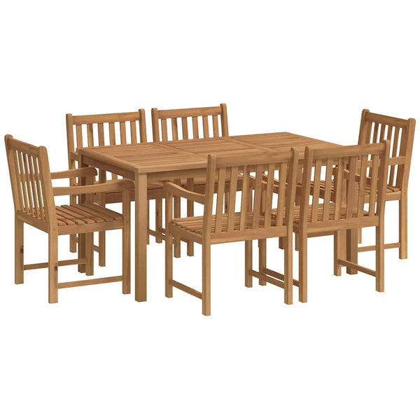 7-teiliges Garten-Ess-Set 150 x 90 cm Massivholz Teak