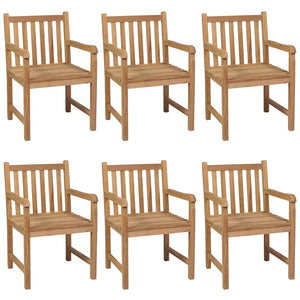 7-teiliges Garten-Ess-Set 150 x 90 cm Massivholz Teak