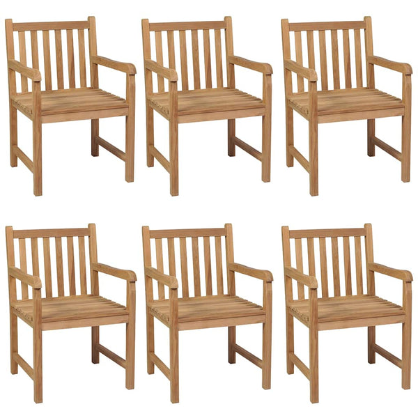 7-teiliges Garten-Ess-Set 150 x 90 cm Massivholz Teak