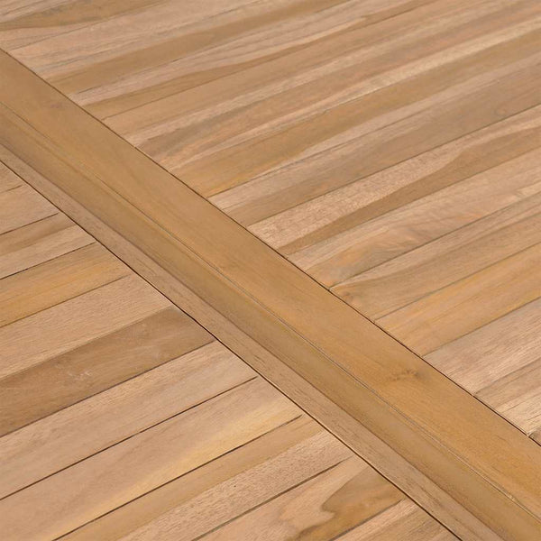 7-teiliges Garten-Ess-Set 150 x 90 cm Massivholz Teak
