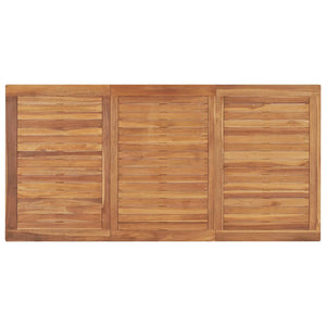 7-teiliges Garten-Ess-Set 160 x 80 cm Massivholz Teak