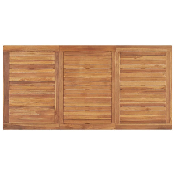 7-teiliges Garten-Ess-Set 160 x 80 cm Massivholz Teak