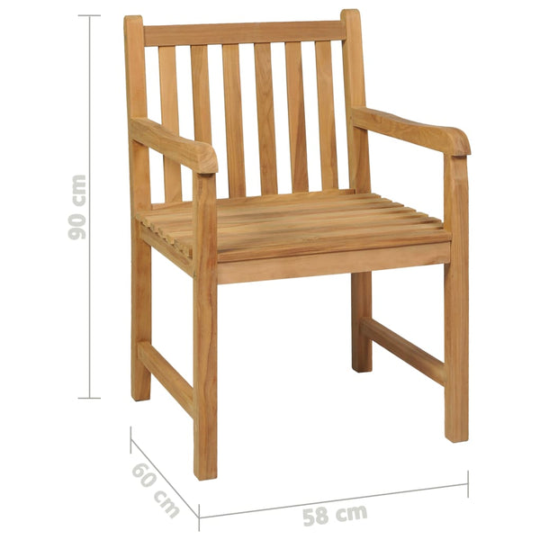 7-teiliges Garten-Ess-Set 200 x 100 cm Massivholz Teak