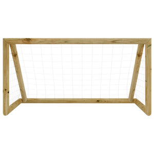 Fußballtor mit Netz 160x80x100 cm Kiefernholz Imprägniert