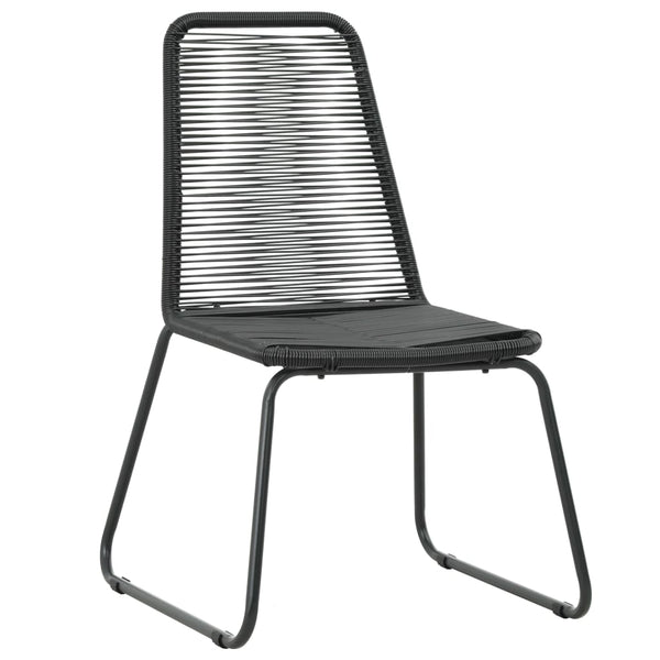 5-tlg. Garten-Essgruppe PVC Rattan Schwarz und Braun
