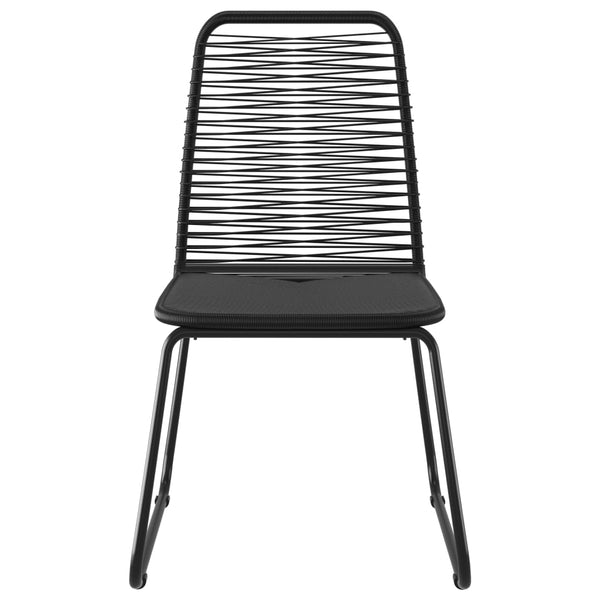 5-tlg. Garten-Essgruppe PVC Rattan Schwarz und Braun