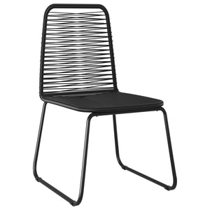7-tlg. Garten-Essgruppe PVC Rattan Schwarz und Braun