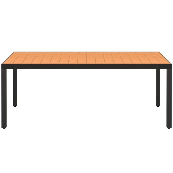 7-tlg. Garten-Essgruppe PVC Rattan Schwarz und Braun