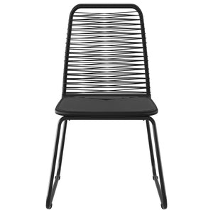 7-tlg. Garten-Essgruppe PVC Rattan Schwarz und Braun