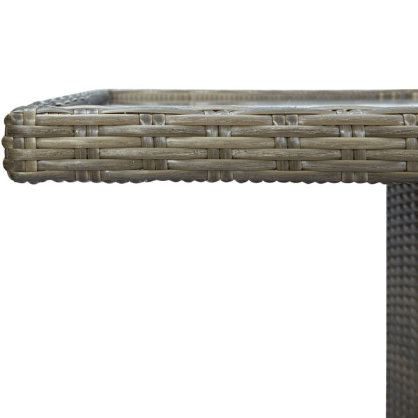 7-tlg. Garten-Essgruppe mit Auflagen Poly Rattan Braun