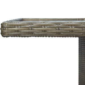 9-tlg. Garten-Essgruppe mit Auflagen Poly Rattan Braun