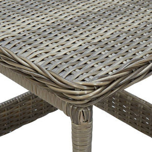 3-tlg. Garten-Lounge-Set mit Auflagen Poly Rattan Braun
