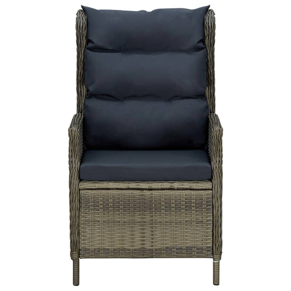 3-tlg. Garten-Lounge-Set mit Auflagen Poly Rattan Braun