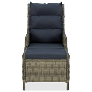 3-tlg. Garten-Lounge-Set mit Auflagen Poly Rattan Braun