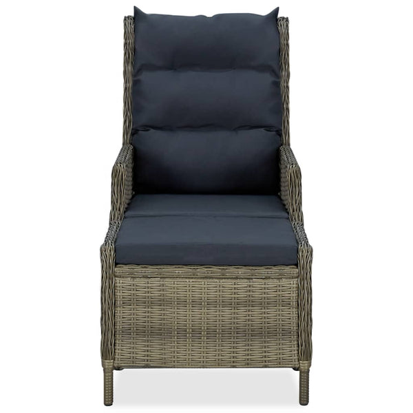 3-tlg. Garten-Lounge-Set mit Auflagen Poly Rattan Braun