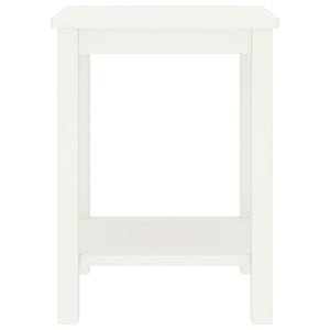 Weißer Nachttisch Kiefer Massivholz 35x30x47 cm