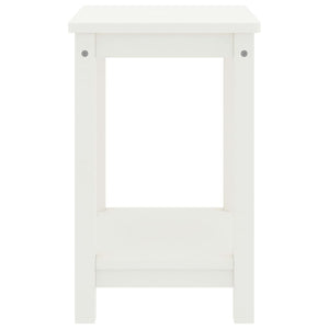 Weißer Nachttisch Kiefer Massivholz 35x30x47 cm