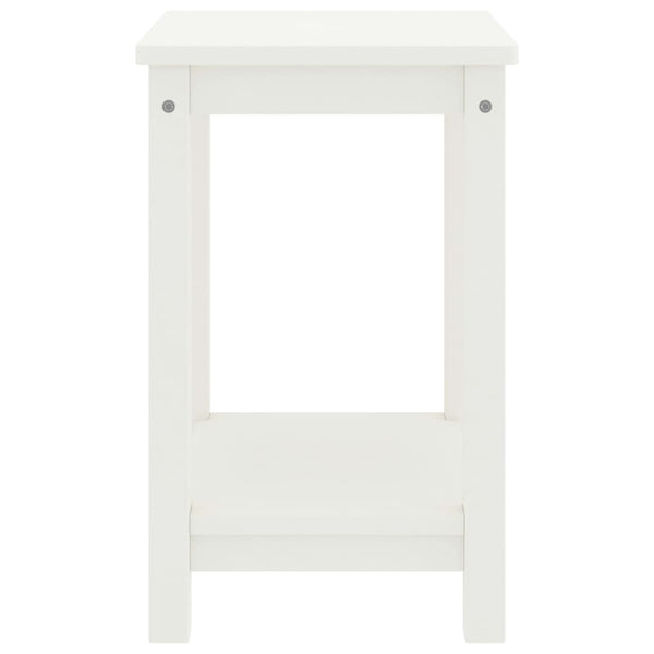 Weißer Nachttisch Kiefer Massivholz 35x30x47 cm