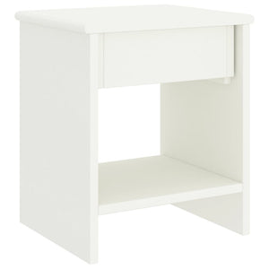Weißer Nachttisch Kiefer Massivholz 35x30x40 cm