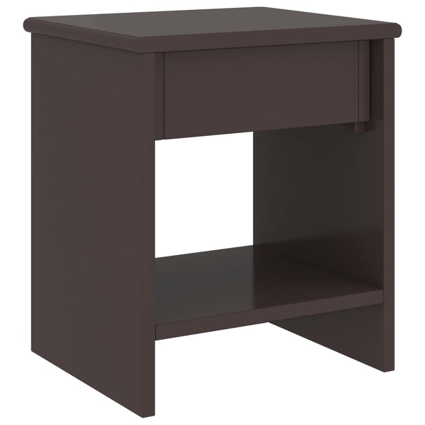 Nachttisch Dunkelbraun Kiefer Massivholz 35x30x40 cm