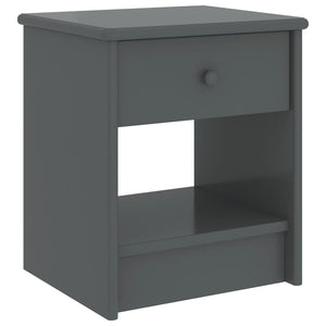 vidaXL Table de chevet gris foncé 35x30x40 cm Pin massif